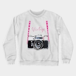 Vintage pink camera Crewneck Sweatshirt